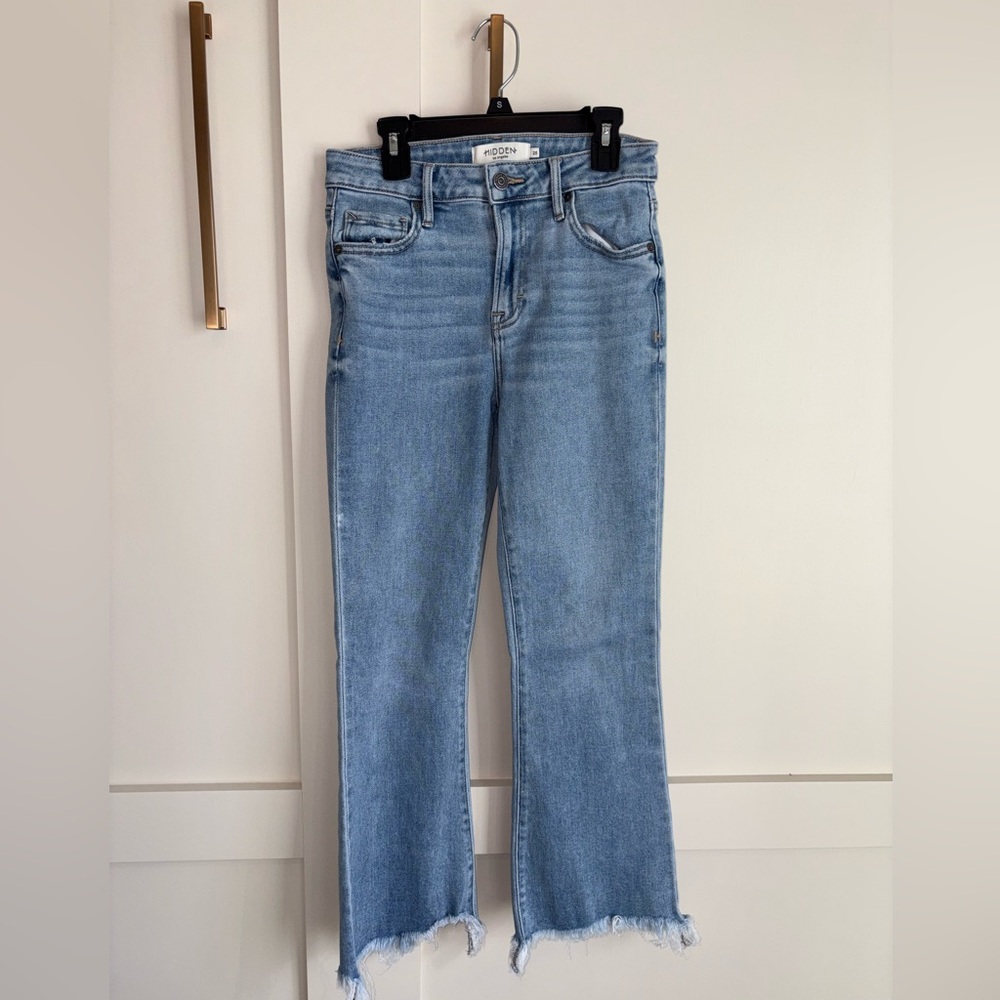 Stylish Boot Cut Jeans in Light Blue